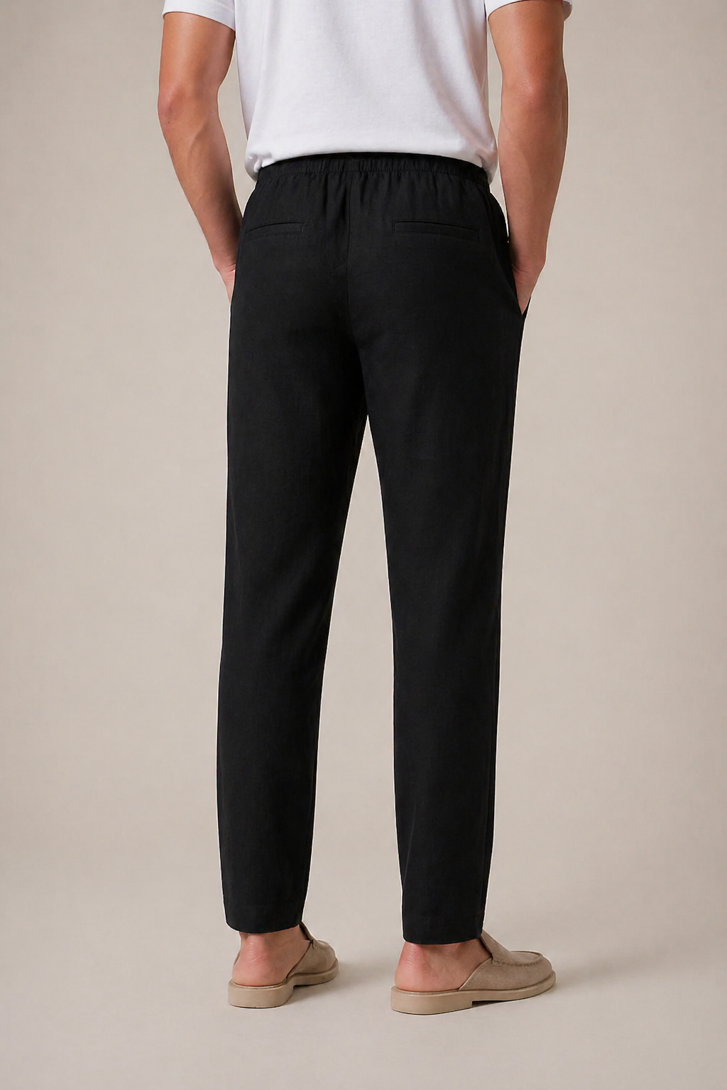 Linen Trousers Black