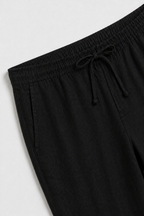 Linen Trousers Black
