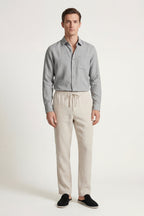 Pisa Linen Set Long Sleeve Grey/Beige