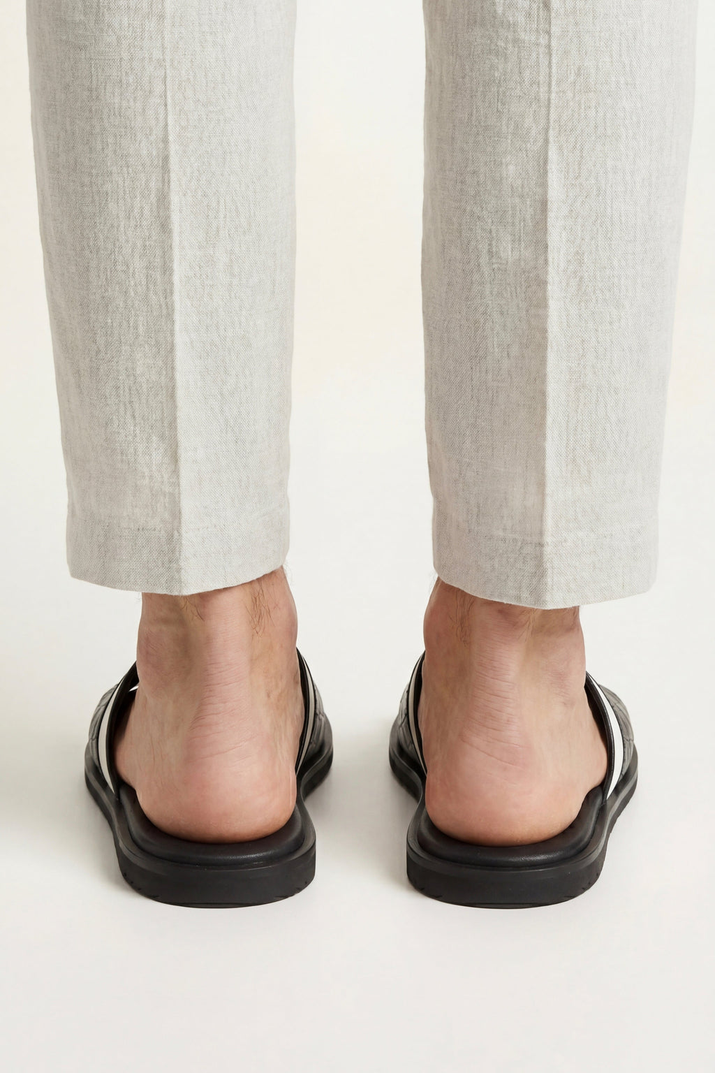 Milano Crocodile Sandal Black